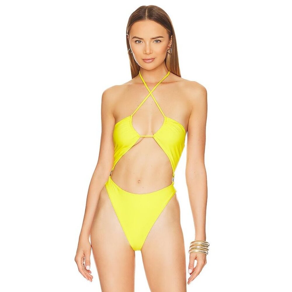 Lovers and Friends NWT Only You One Piece Swimsuit in Yellow size XXS Revolve